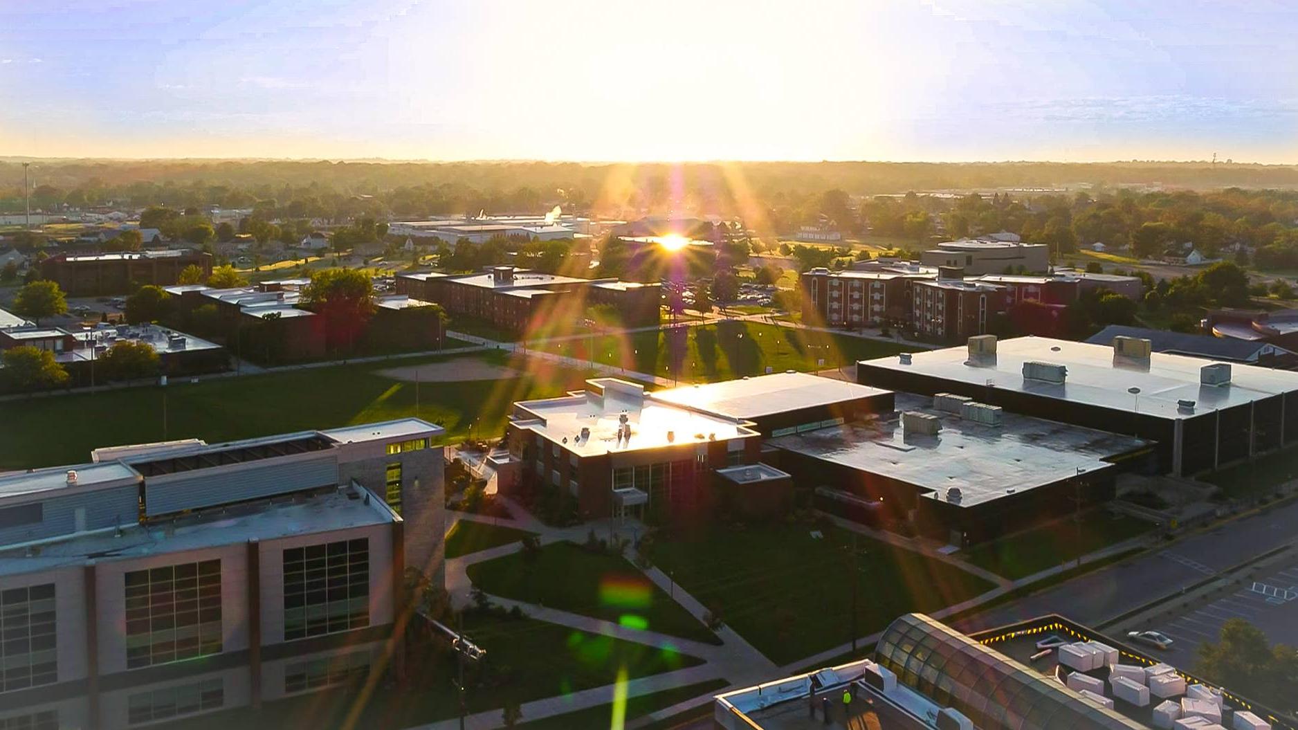 Vincennes University at sunrise